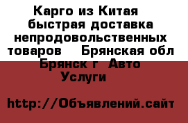Карго из Китая : быстрая доставка непродовольственных товаров. - Брянская обл., Брянск г. Авто » Услуги   